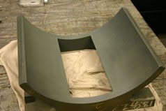 Thermal sprayed rotary-valve shoe component.